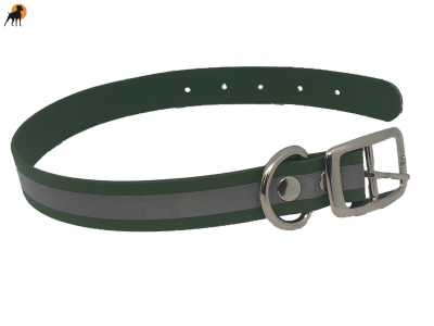 TPU Halsband Classic Reflect, Dornschnalle rund, Breite: 25mm