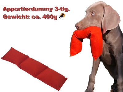 Farm-Land Apportierdummy 3-teilig, ca. 400g, 33cm, für Welpen und Kleine Rassen, orange