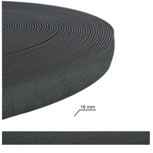 BARK Führleine 16mm gummiert, mit Handschlaufe (Länge und Haken wählbar), Schwarz