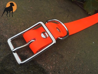 Biothane Beta Halsband XL Basic, 30mm, Signalorange