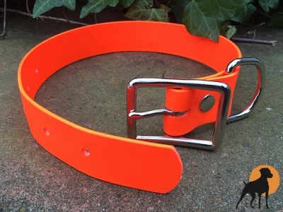 Biothane Beta Halsband XL Basic, 30mm, Signalorange