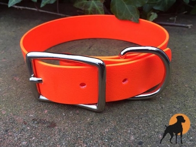 Biothane Beta Halsband XL Basic, 30mm, Signalorange