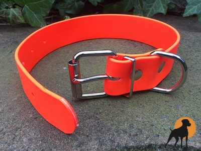 Biothane Beta Halsband XXL Basic, 38mm, Signalorange