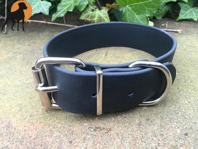 Biothane Beta Halsband XXL Basic, 38mm, Schwarz