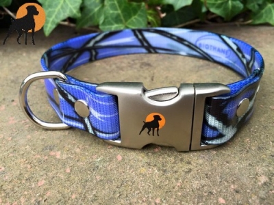 HWP Biothane Camo HB 25mm mit Alu-Verschluß, Sky Blue