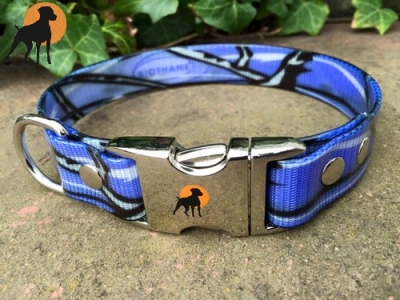 HWP Biothane Camo HB 25mm mit Alu-Verschluß, Sky Blue