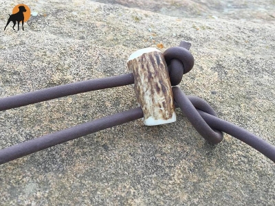 HWP Biothane Flüsterleine Coated Rope mit Kausche und Hornstop, 6mm x 300/350cm