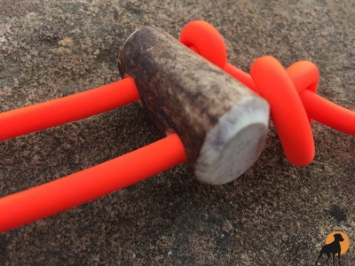 HWP Biothane Flüsterleine Coated Rope mit Kausche, 6mm x 320/350cm, OHNE Stop