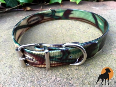 Biothane Camouflage Halsband Basic, Breite: 25mm