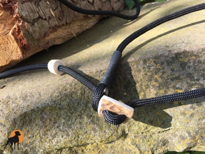 Moxonleine mit Zugstop, 6mm x 130cm, Schwarz