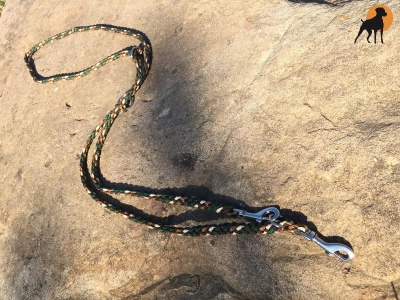 G1 Tauwerk Doppelführleine 3-fach verstellbar, 9mm x 230cm, Nature