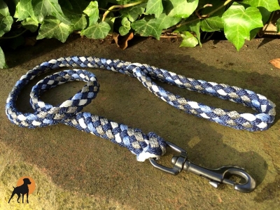 Tauwerk Führleine G2 Ebony 12mm m. HS, Karabiner Edelstahl Schwarz, Maritim