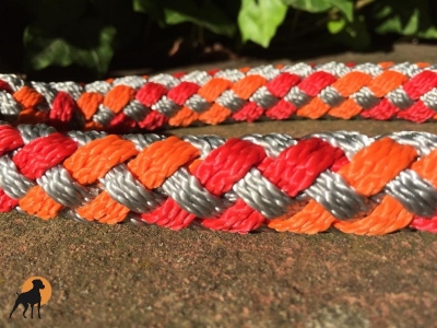 Preview: G2 Tauwerk Halsband Basic, rund geflochten, mit Zugstop, Sunrise