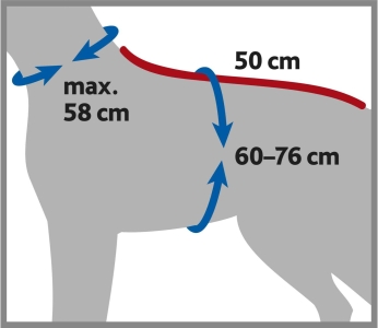 Trixie Bademantel Gr.M, Bauch 60-76cm, Hals 58cm