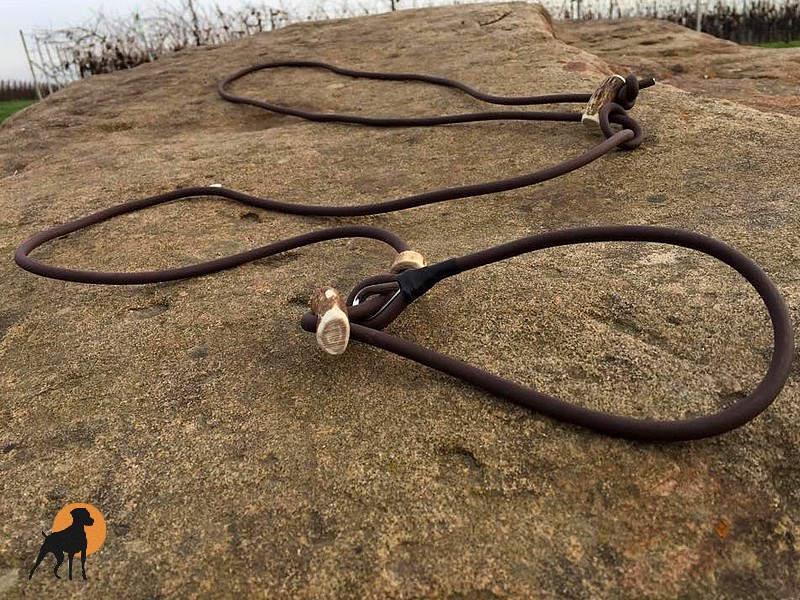 HWP Biothane Flüsterleine Coated Rope mit Kausche und Hornstop, 6mm x ...