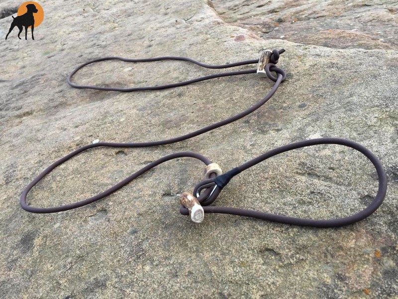 HWP Biothane Flüsterleine Coated Rope mit Kausche und Hornstop, 6mm x ...