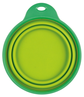 Silikon Reisefaltnapf mit PVC Rand, 0,5 l / ø 14cm