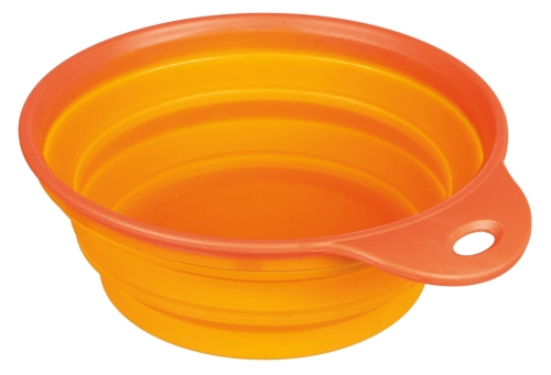 Silikon Reisefaltnapf mit PVC Rand, 0,5 l / ø 14cm