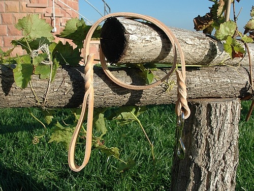 Lederleine geflochten 20mm x 100cm, natur