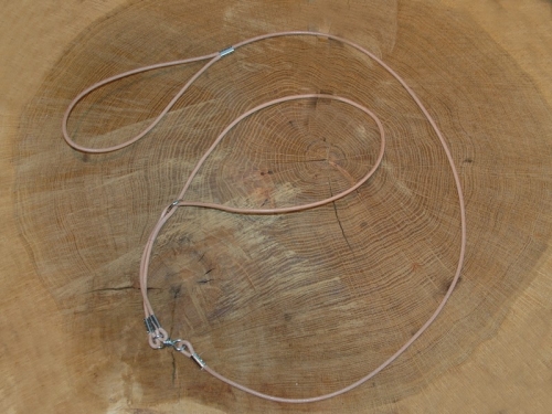 Rundleder Vorführleine 4mm x 160cm mit Wirbel