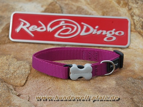 Red Dingo Nylon Halsband 18mm, violett