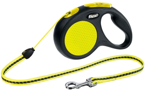 Flexi New CLASSIC Neon Seil-Rollleine, Gr.: S, L=500cm