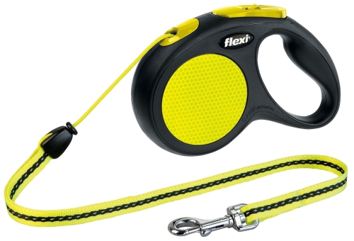 Flexi New CLASSIC Neon Seil-Rollleine, Gr.: M, L=500cm