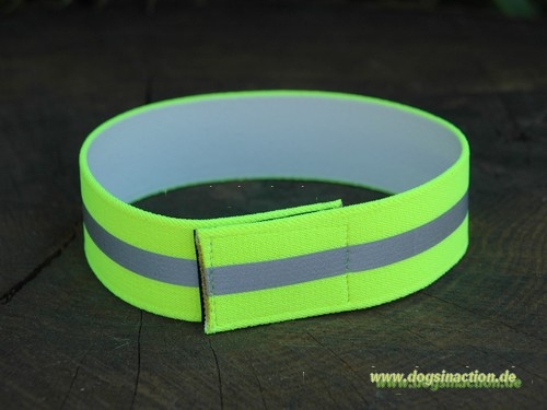 Signalhalsung mit Klettverschluß 50x3,5cm, Signalgelb