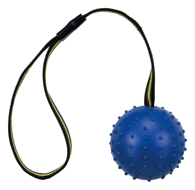 Sporting Ball am gummierten Gurt, Naturgummi 6cm/35cm
