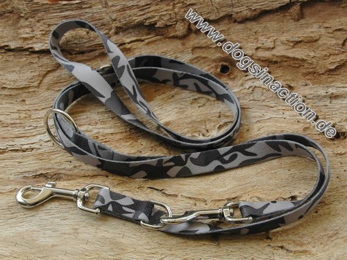 Camouflage Urban Jungle Doppelführleine 19mm x 200cm