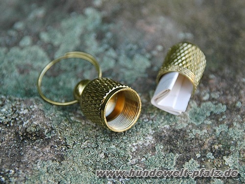 Adresskapsel, goldfarben für alle Halsbänder