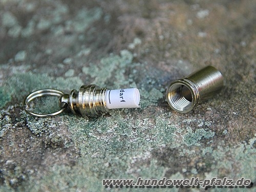 Design-Adressanhänger Stick, Metall