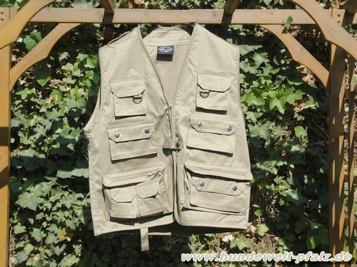 Miltec Hundeführerweste mit Rückentasche, Beige