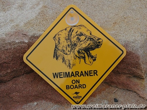 Roadsign Hundeschild Weimaraner