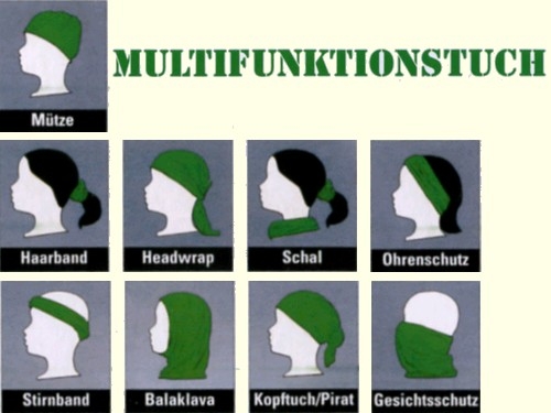 Multifunktionstuch Schwarz