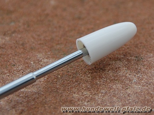 Target-Stick Kugelschreiber, 90cm, chrom/weiß