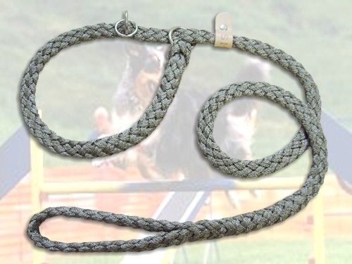 Tauwerk Agility & Retrieverleine G2 Classic 150cm, rund geflochten, Rehgrau
