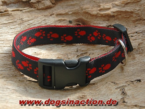 Halsband Dogstyle Pro 15mm, Schwarz/Rot