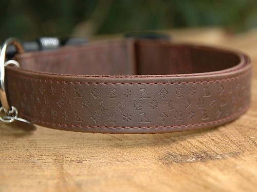 Kunstlederhalsband Dogstyle 40-65cm, Braun