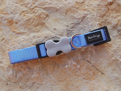 Red Dingo Nylon Halsband 18mm, mediumblau