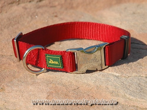 Hunter Halsband Vario Basic Alu-Strong, L, Burgund