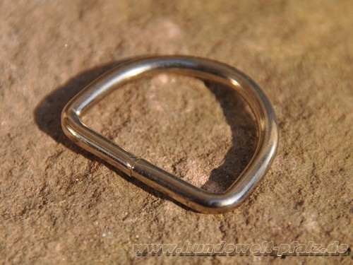 D-Ring geschweißt,  25x18x3mm, vernickelt
