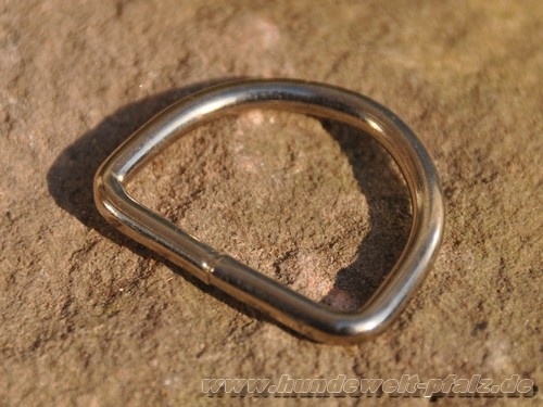 D-Ring geschweißt,  20x15x3mm, vernickelt