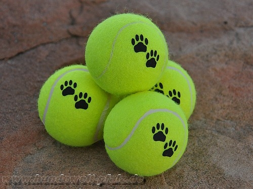 Tennisball 6,5cm mit Pfotenabdruck