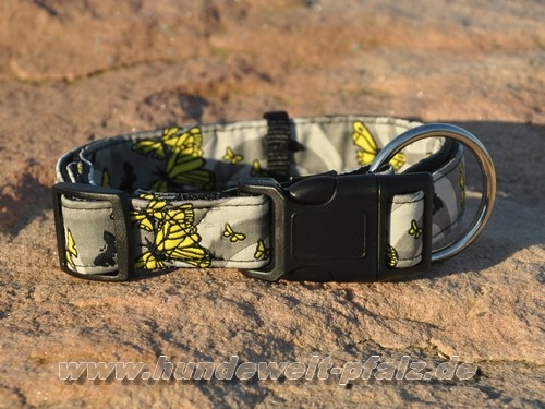 Halsband Butterfly, 25mm x 40-65cm mit Zugentlastung