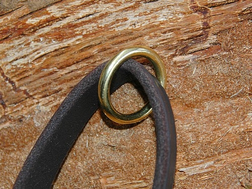 Fettlederleine, geflochten, 15mm x 135cm mit Ring