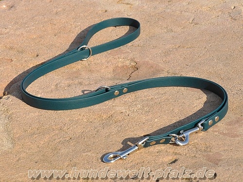 Biothane Beta Führleine 3-fach verstellbar, 19x230cm, Beschläge + Farbe nach Wahl !