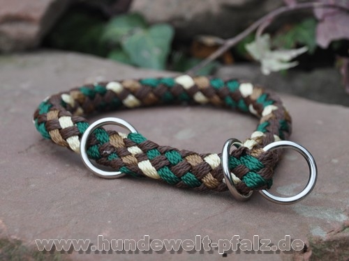 G2 Tauwerk Halsband Basic, rund geflochten, mit Zugstop, Nature