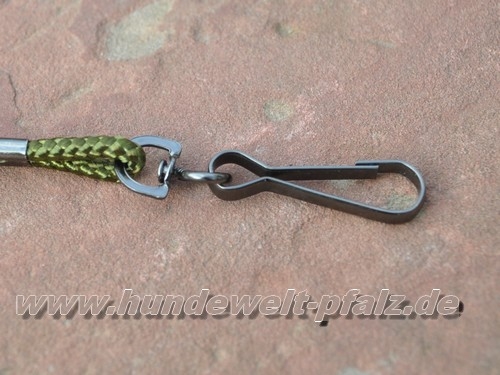Nylon Pfeifenband Military 4mm, mit drehbarem Haken, oliv