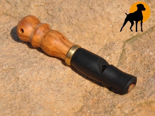 Singeltonpfeife aus Oliven- und Nußbaumholz